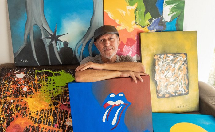 Mostra contará com 32 quadros e um mural com pinturas abstratas sobre música e natureza