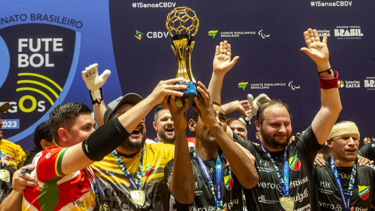 Agafuc é hexacampeã nacional de futebol de cegos