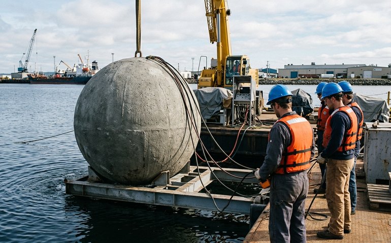 Cientistas alemães desenvolvem esferas de concreto para armazenar energia no fundo do mar