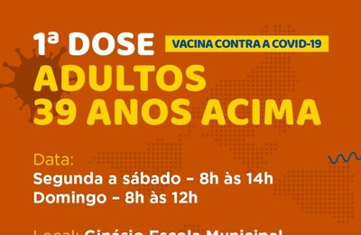 Na luta contra a COVID-19, Palmeira reduz vacinação para 39 anos