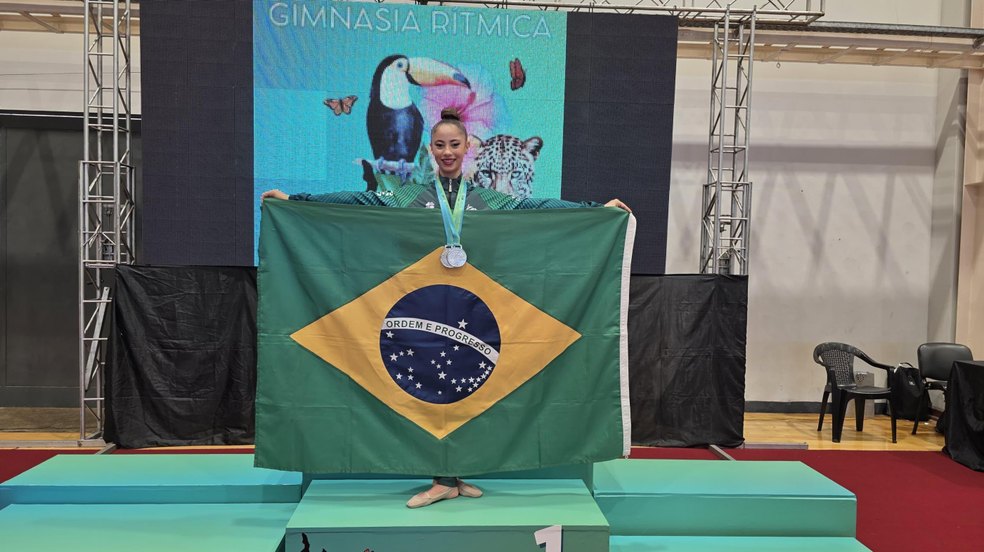 Com apoio do Estado, atleta alagoana conquista cinco medalhas no Sul-Americano de Ginástica Rítmica