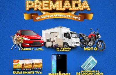 Palmeira Premiada ganha ruas da cidade em carreata; grande prêmio será um carro 0 km