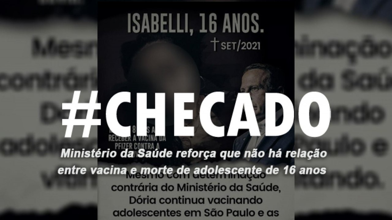 Checado: análises não identificam relação entre vacina e morte de adolescente