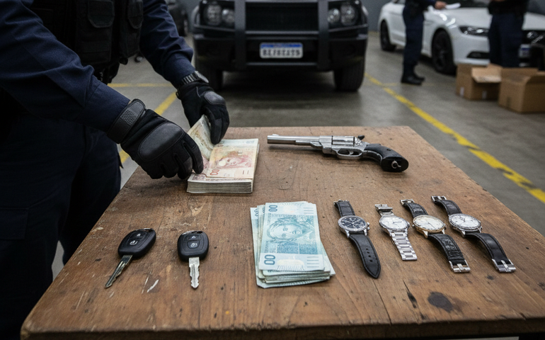 PF apreende carros de luxo, relógios, dinheiro vivo e arma em operação que mira Master