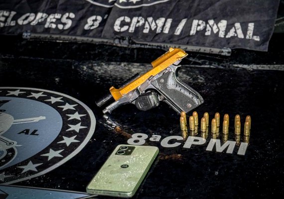 Suspeito ligado ao Comando Vermelho é preso com pistola em operação policial no interior de Alagoas