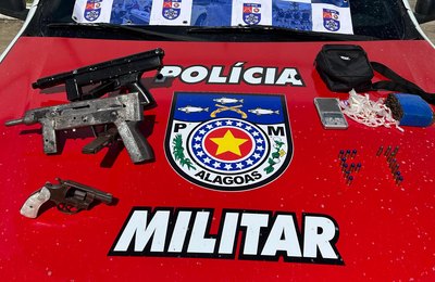 Polícia Militar apreende duas submetralhadoras em ação de combate ao tráfico em Maceió