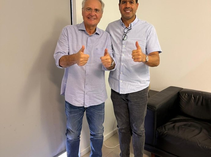 Vice-prefeito de Monteirópolis se reúne com senador Renan Calheiros