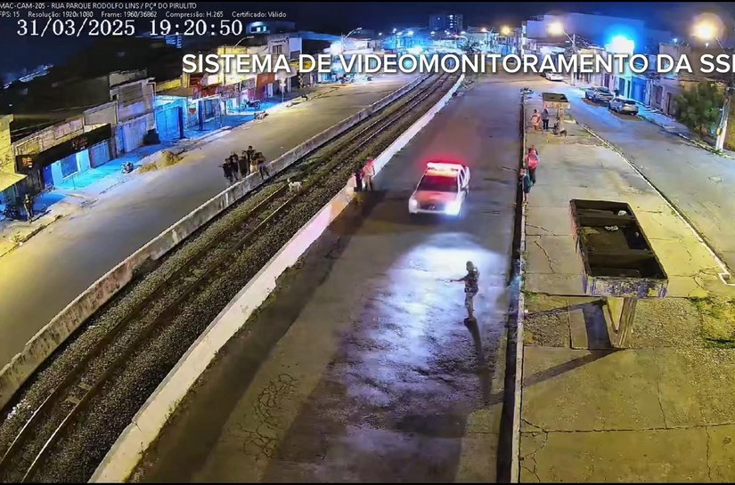Videomonitoramento da Segurança Pública flagra violência doméstica no Centro de Maceió