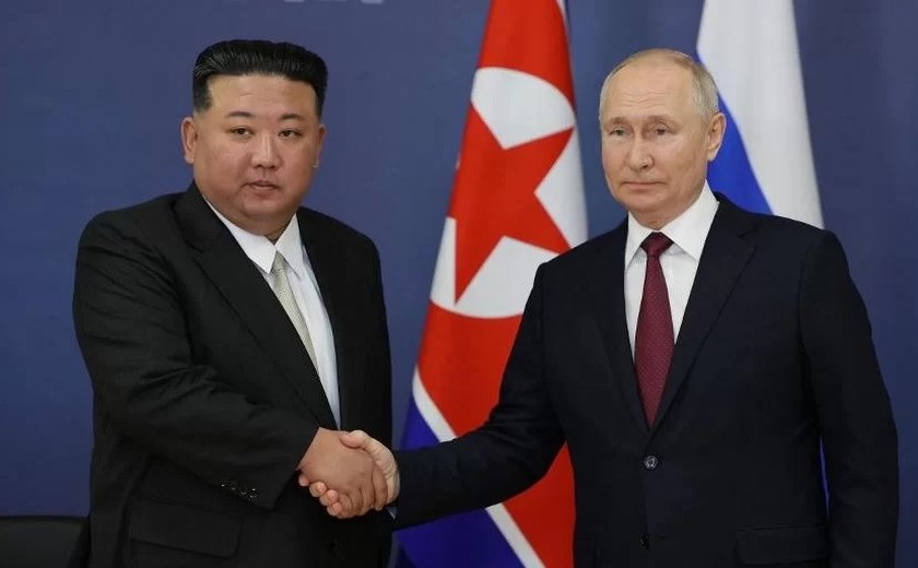 Ao lado de Putin, Kim promete ajuda na luta da Rússia contra o Ocidente