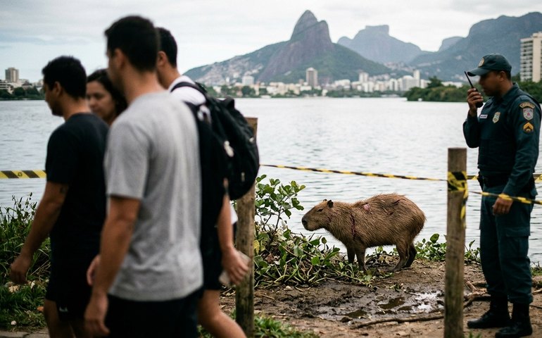 Grupo que agrediu capivara no Rio é denunciado por maus-tratos com emprego de crueldade