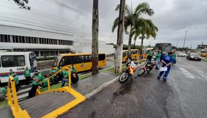 Rodoviários do transporte coletivo na Grande Aracaju paralisam atividades / Foto: Foto: Deivide Sacramento/TV Atalaia