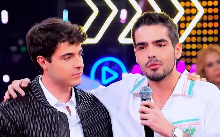 Filhos de Gugu e Faustão se emocionam e vão às lágrimas no 'Domingão com Huck'