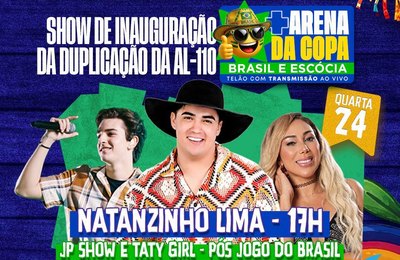 São João de Arapiraca ganha mais uma noite de festa com transmissão do jogo do Brasil