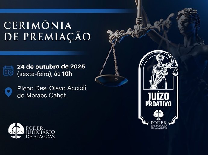Premiação do Juízo Proativo ocorre nesta sexta-feira (24), no TJAL