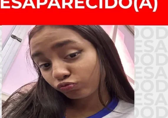 Adolescente de 13 anos desaparece em Maceió; família pede ajuda nas buscas