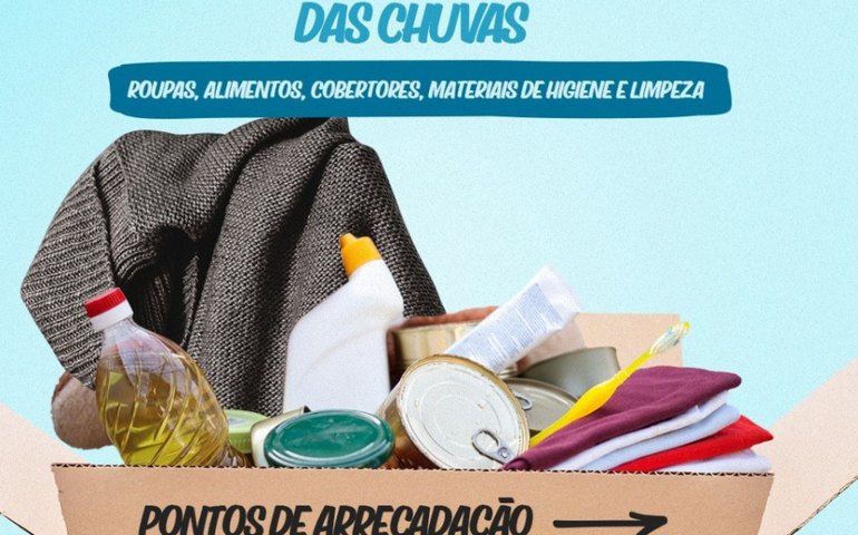 Assistência Social inicia campanha para arrecadar agasalhos e alimentos para famílias atingidas pelas chuvas