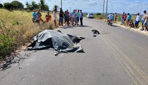 Colisão brutal mata idoso que seguia para o trabalho em Lagoa da Canoa