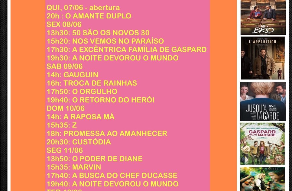Cinema Vitória Cinema Francês / Foto: Cinema Vitória