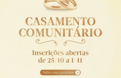 Assistência Social de Jundiá abre inscrições de casais para a 1ª edição do Casamento Comunitário