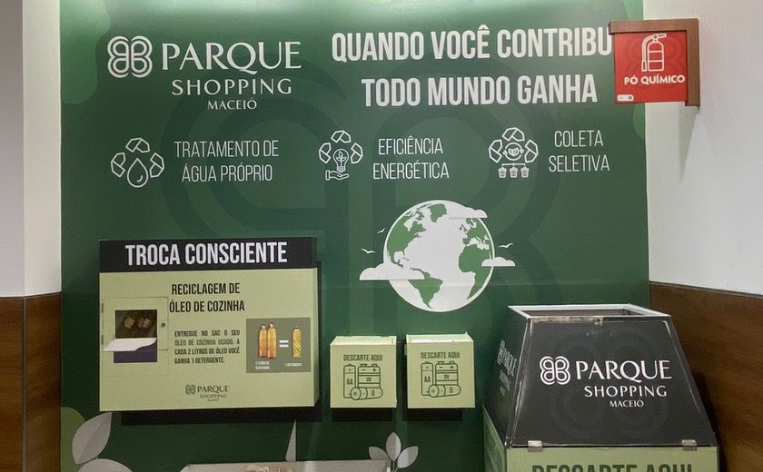 Parque Shopping Destina 100 Toneladas de Resíduos para Reciclagem em Maceió