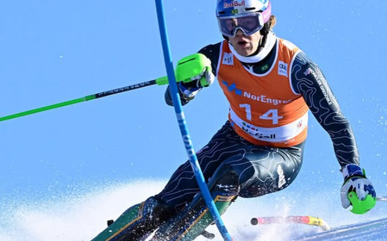 Lucas Braathen leva o bronze na Noruega e alcança 5ª medalha na Copa do Mundo de esqui alpino
