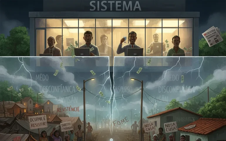 O muro que separa o povo em Palmeira