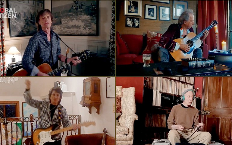 ‘Bateria’ de membro do Rolling Stones chama atenção durante live