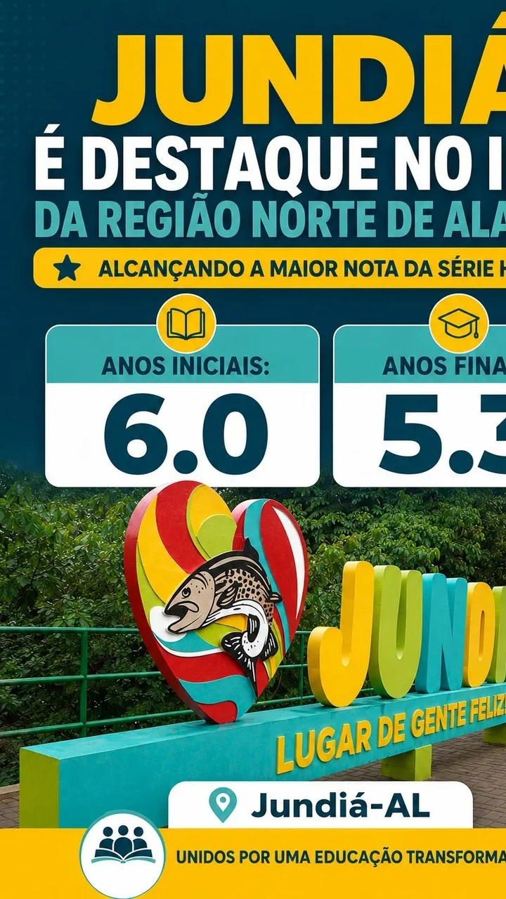 Jundiá é destaque no Ideb na região Norte e alcança a maior nota da sua série histórica
