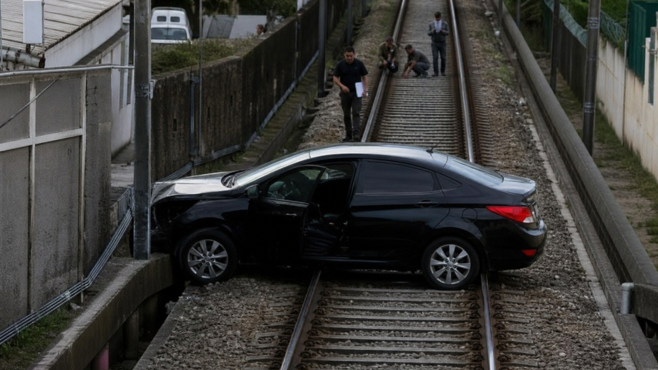 Carro invade trilho e interrompe circulação de trens na Linha 7-Rubi em São Paulo
