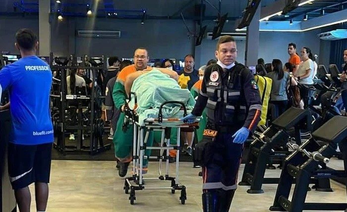 Personal foi socorrido pelo Samu com dores e dificuldade para respirar