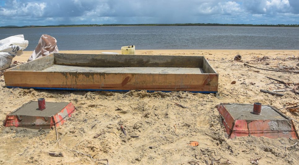 Obra de marcação e delimitação para ancoragem é iniciada no Rio Vaza-Barris em Aracaju / Foto: Foto: PMA/Divulgação