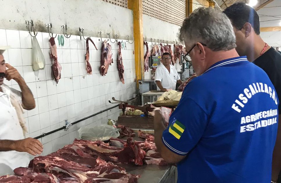 fiscalização na venda de carne no interior