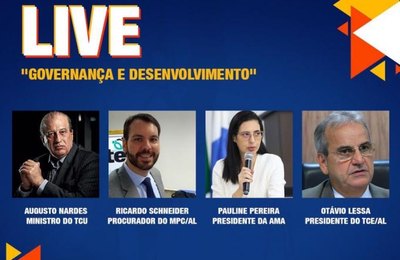 TCE/AL promove live Governança e Desenvolvimento” com participação do Ministro do TCU