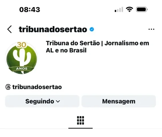 Tribuna do Sertão informa suspensão de conta no Instagram e comunica adoção de providências