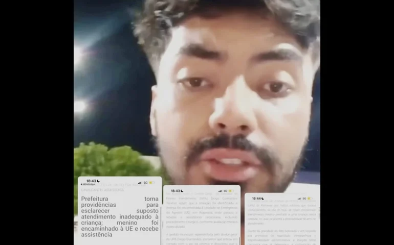Nota da prefeitura sobre atendimento a criança é desmentida pela pai, que denuncia falta de assistência