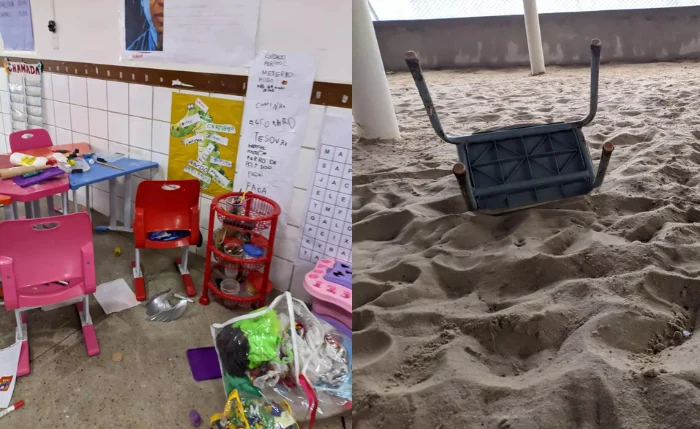 A escola foi invadida durante a madrugada A escola foi invadida durante a madrugada