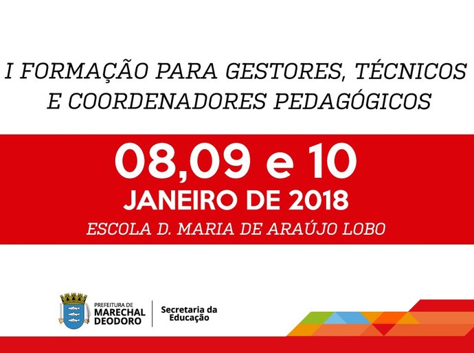 Marechal: Semed realiza formação para diretores, coordenadores e técnicos