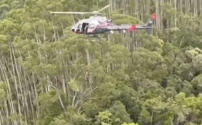 Corpos de vítimas de queda de helicóptero em SP são retirados da mata e seguem por terra para o IML