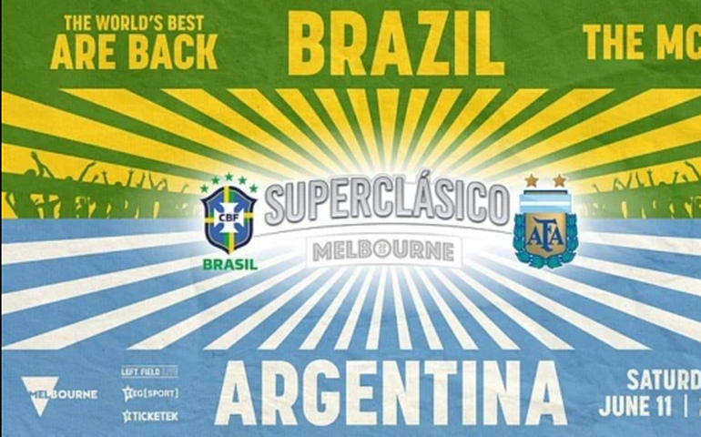 Governo da Austrália diz que Brasil x Argentina será em Melbourne dia 11 de junho