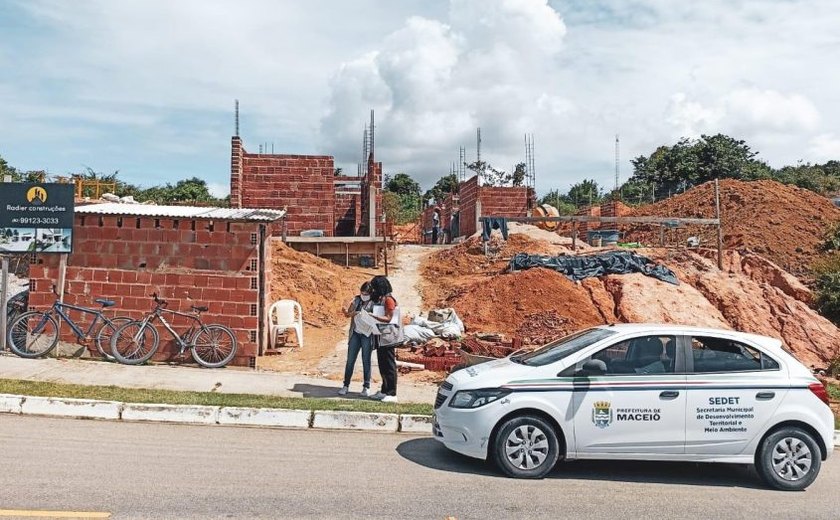 Mais de 350 obras e edificações irregulares foram notificadas nos últimos seis meses em Maceió