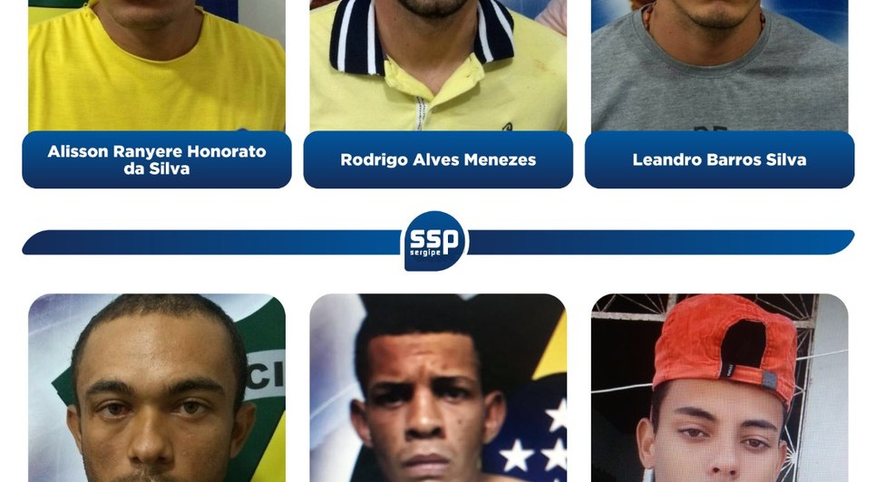 6 presos em itabaiana / Foto: SSP/SE