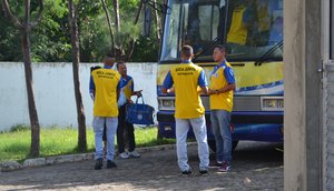 Jogadores  na concentração do Boca Júnior 