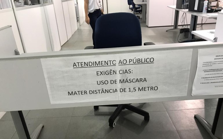 Assessoria de Compliance da Sefaz vistoria Bloco Administrativo para garantir aplicação das medidas de prevenção