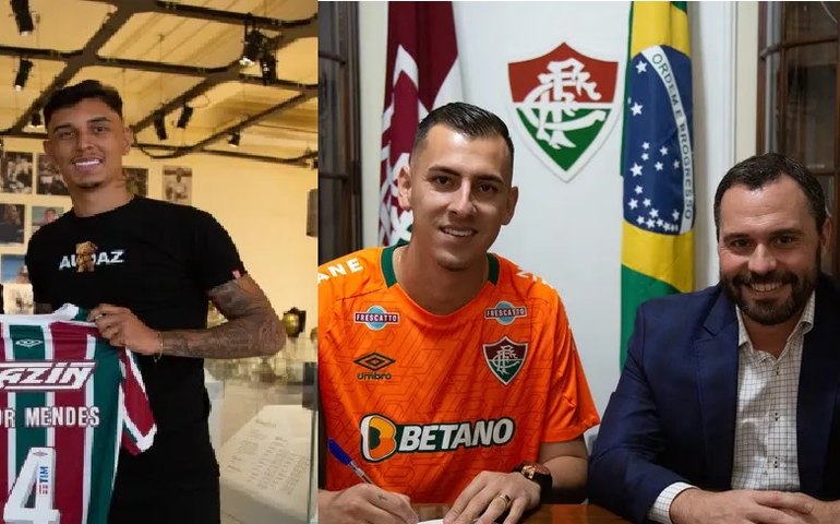 Fluminense anuncia contratação do goleiro Vitor Eudes e do zagueiro Vitor Mendes