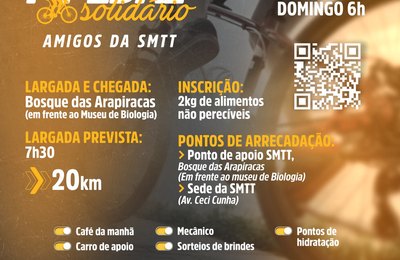 SMTT de Arapiraca promove Pedal Solidário para ajudar famílias em situação de vulnerabilidade