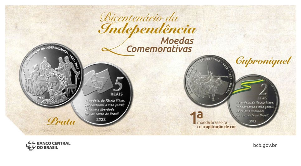 moedas_comemorativas_do_bicentenario_da_proclamacao_da_independencia._ / Foto: foto: reprodução BC