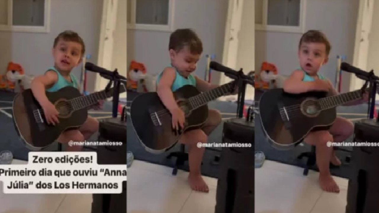 Vídeo de bebê tocando Anna Júlia, de Los Hermanos, faz sucesso na internet