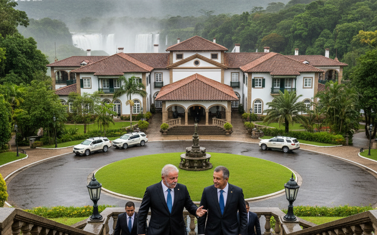 Lula encerra reunião com presidente do Panamá e deixa hotel das Cataratas