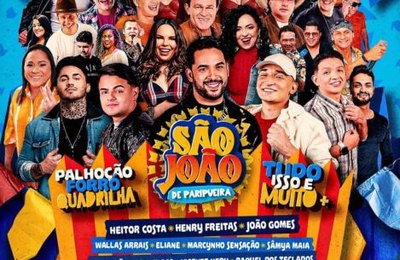 Paripueira: Maior festa junina do litoral Norte de Alagoas começa nesta sexta (31)
