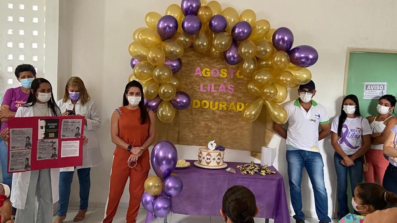 Saúde de Santana do Mundaú promove ações em alusão ao Agosto Dourado e Lilás